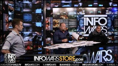 Anthony Rubin and Carlos Arellano at the Infowars studio on March 20th, 2024