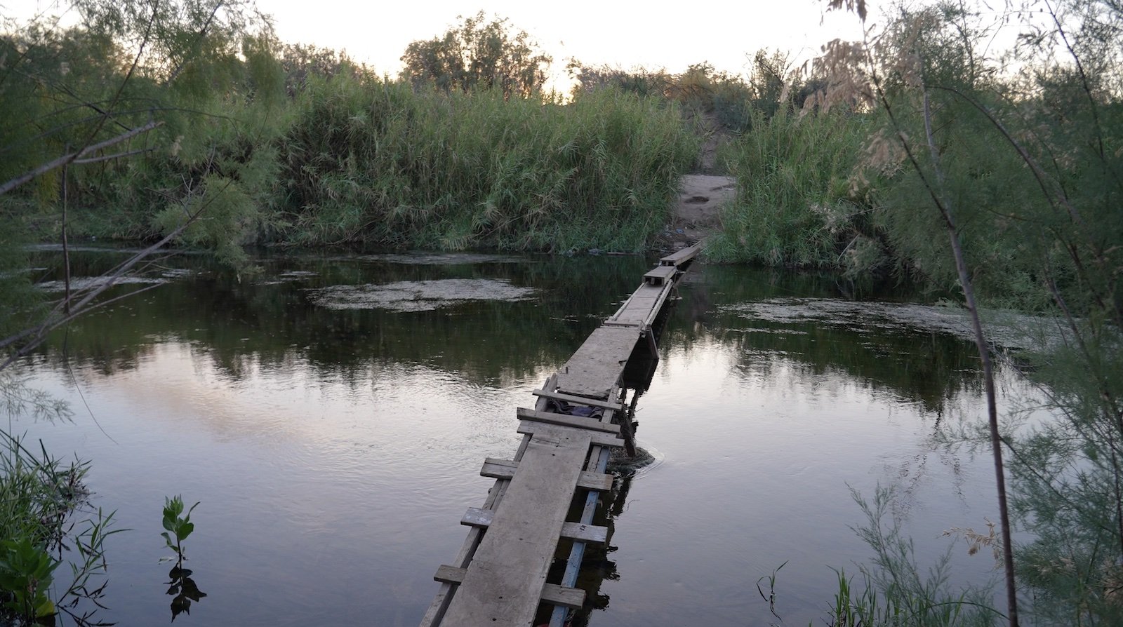 A bridge connecting Mexico and the United States that is used by the Cartel to smuggle humans
