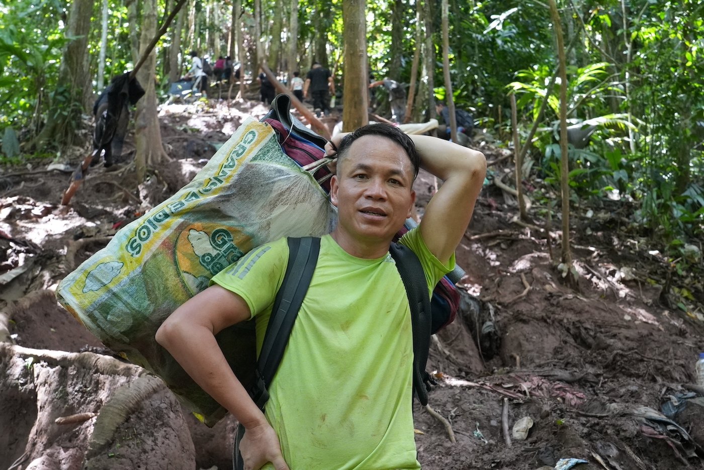 A photo of a Chinese man inside the Darién Gap