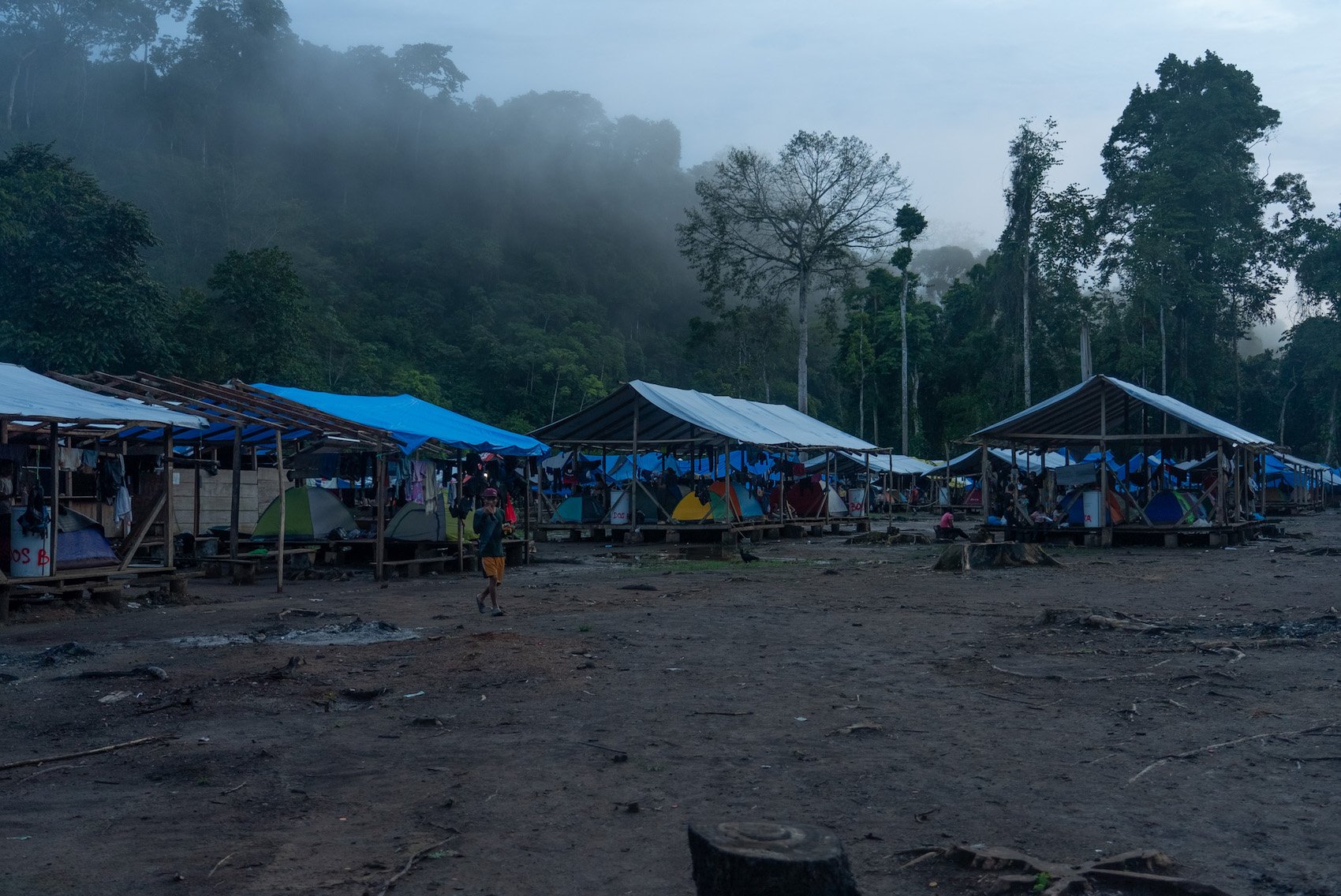 Dos Boca refugee camp inside the Darién Gap