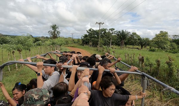 A first hand view while inside an open air transport van with U.S. bound illegal aliens in Panama