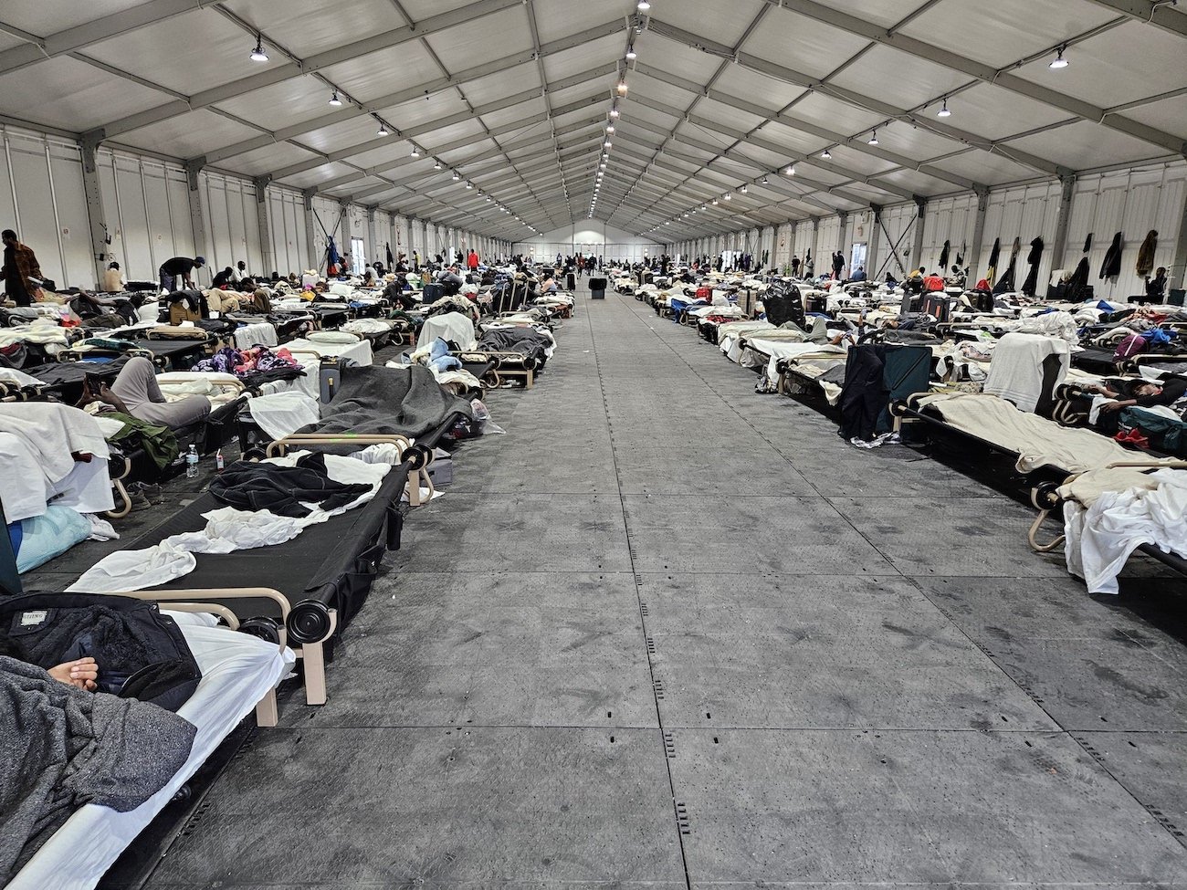 A picture of the inside of an illegal alien compound on Randalls Island