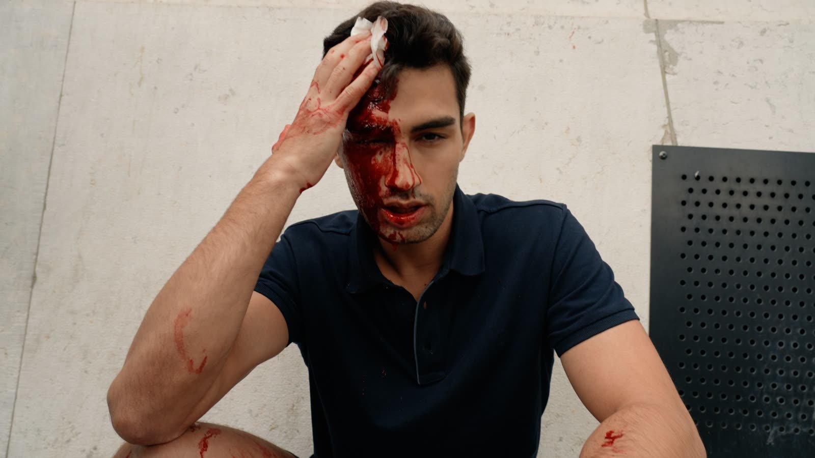 Muckraker co-founder Josh Rubin after the attack at the Eiffel Tower.
