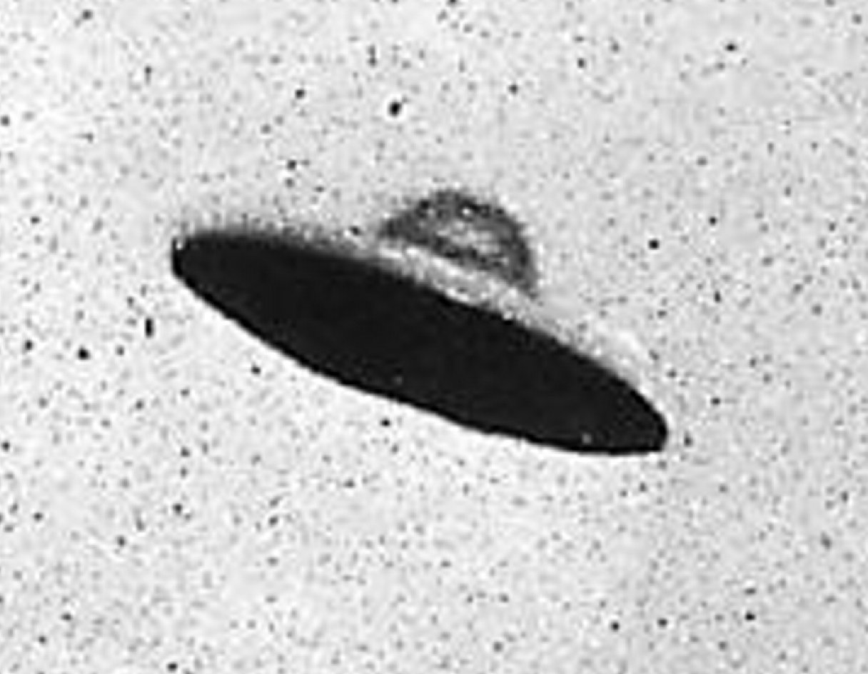 A close-up of one the Passaic UFO photographs